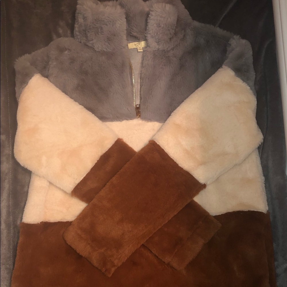 Oversized furry pullover